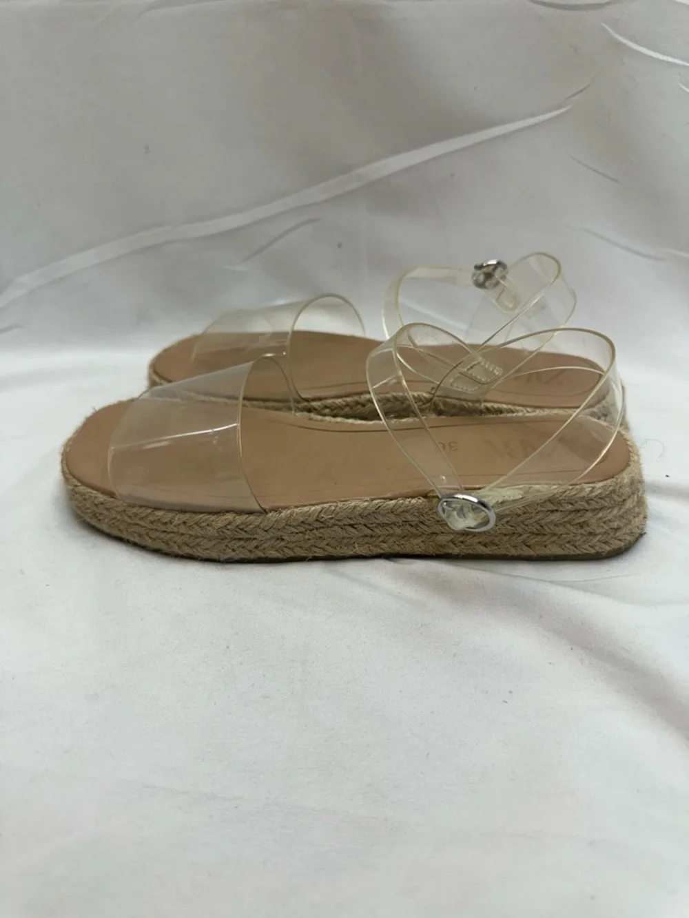 Zara Clear Strap Espadrille Platform Sandals 36 - Picture 3 of 5